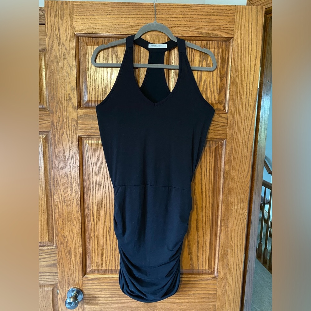 Athleta Black dress. Fits next to body. Size S. Good condition. Has inside bra.
